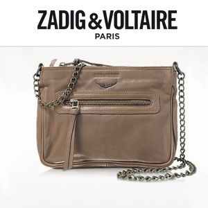 Zadig & Voltaire Brown Leather Shoulder Bag