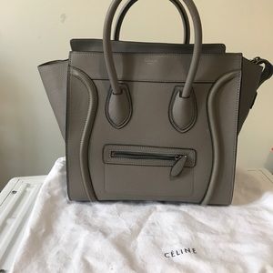 Celine luggage tote grey