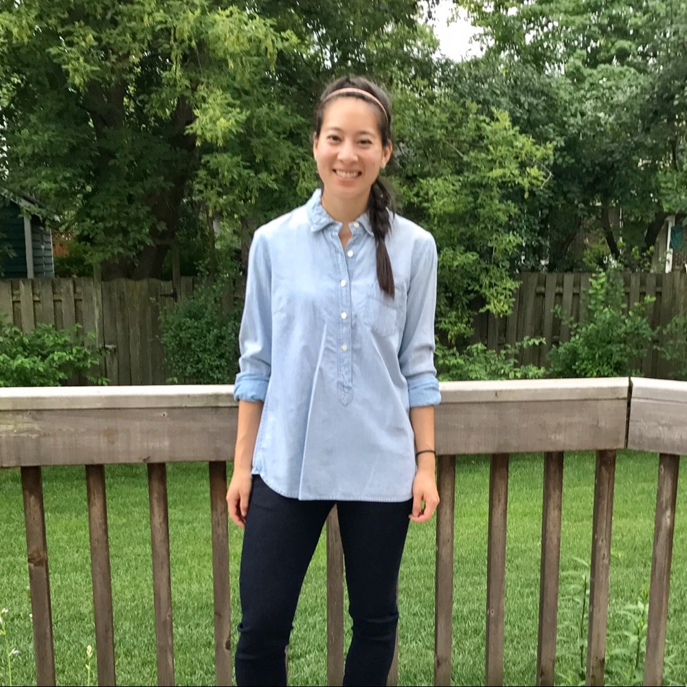 J.Crew chambray popover