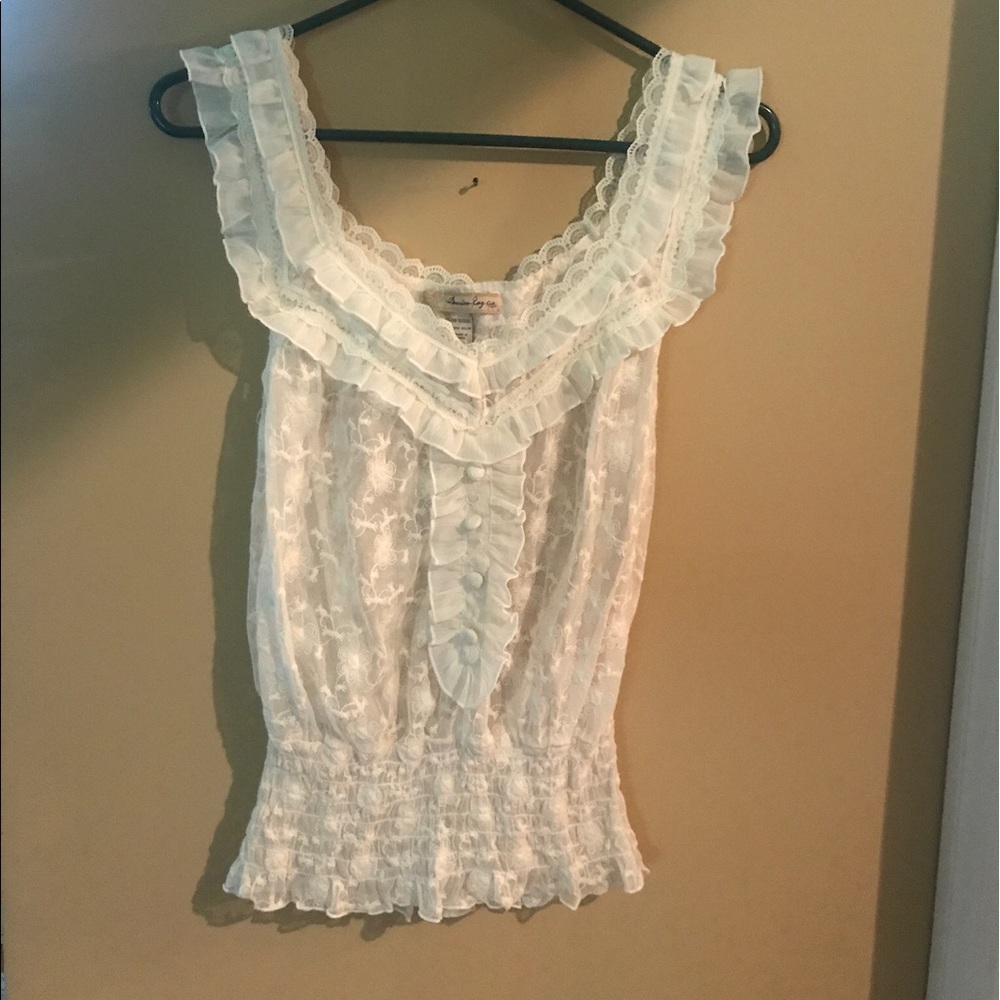 Floral Lace Summer Blouse