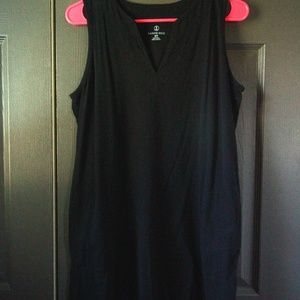 Sleeveless 100% cotton dress with pockets