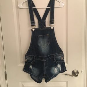 Jean overall shorts