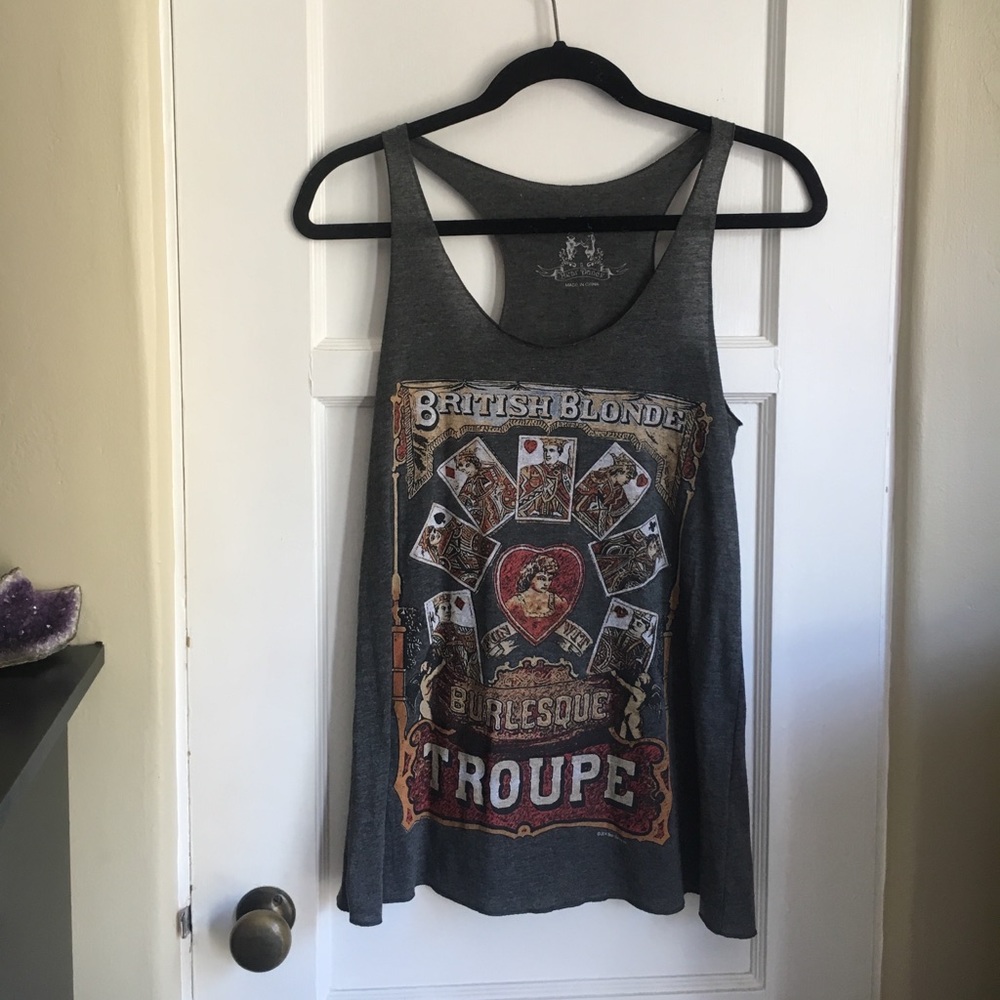 Gray Graphic Tank Top