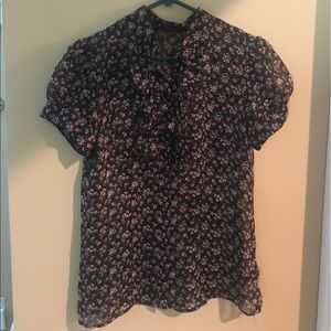 Sheer Floral Blouse