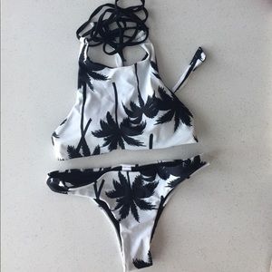 New without Tags! Black & White Tropical Bikini!