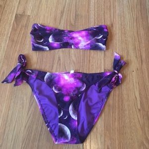 Purple bandeau bikini set (sample)