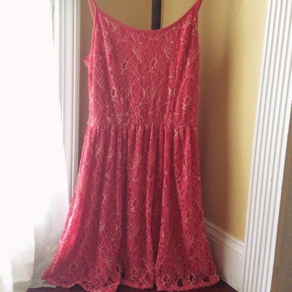 Pink floral dress