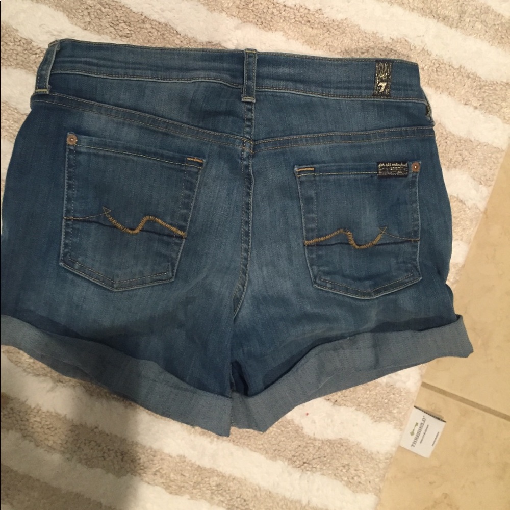 7 for all mankind jean shorts