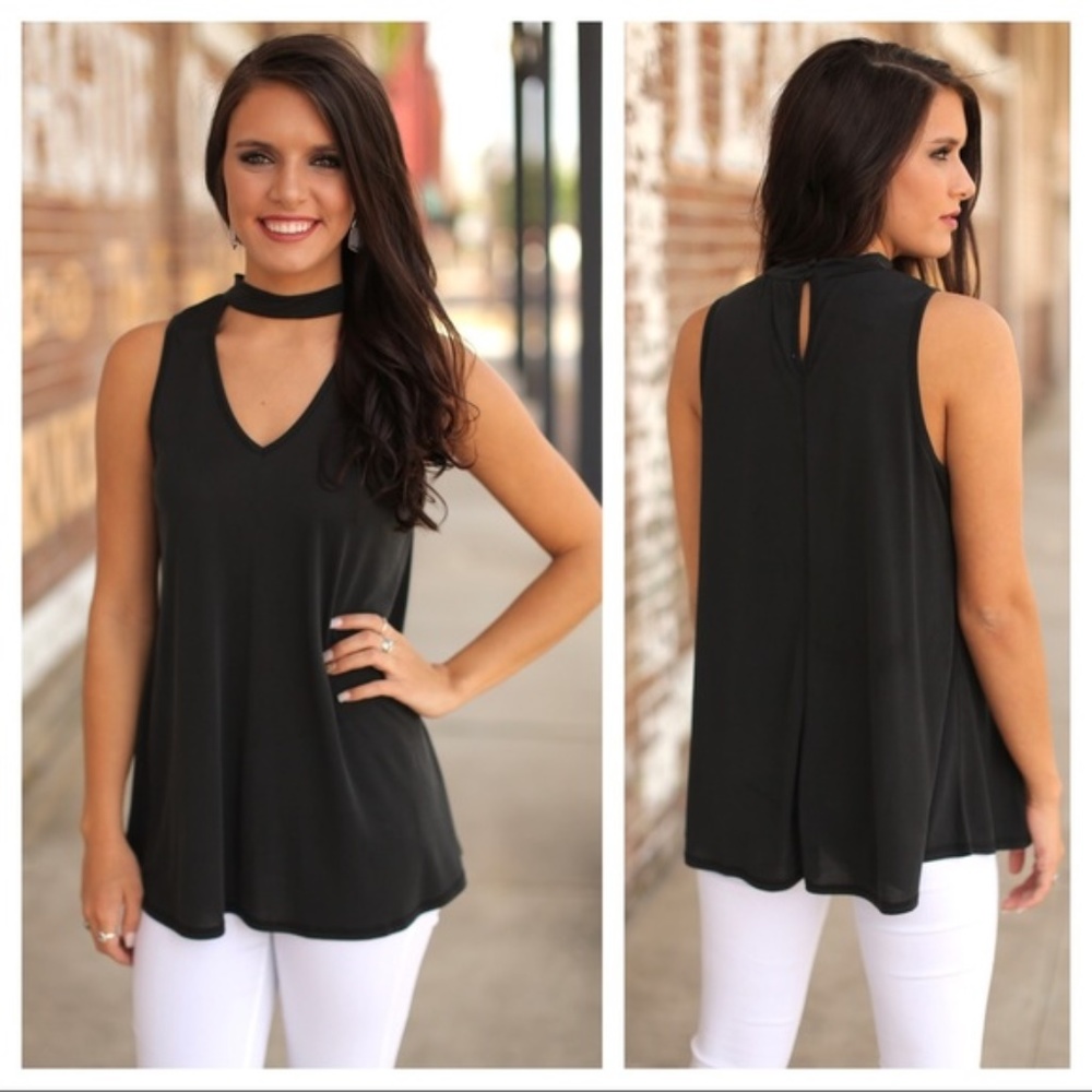 Black Sleeveless Tunic