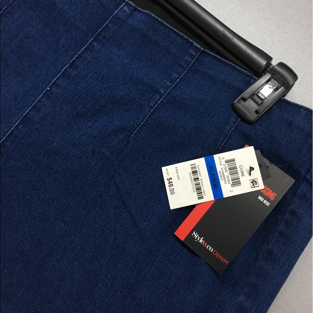 Jean Wash Color Style & Co Pull-On Denim Leggings