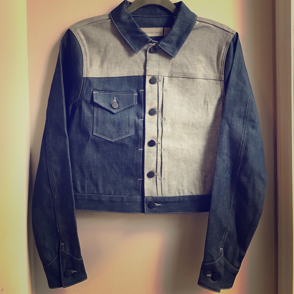 ✨SOLD✨cK Two-Tone Denim Jacket