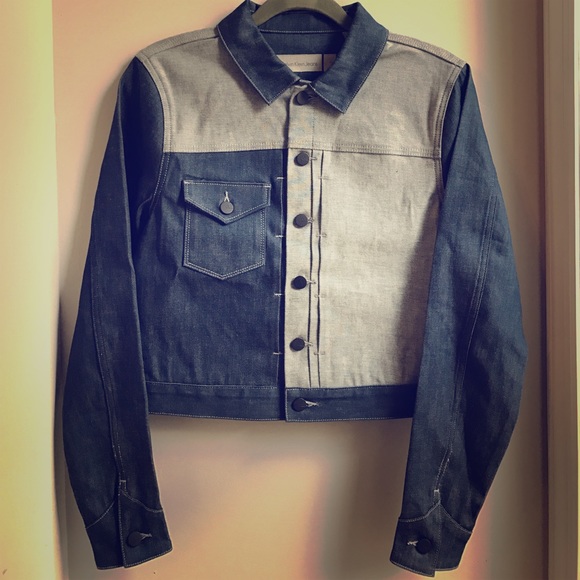 ✨SOLD✨cK Two-Tone Denim Jacket - Picture 1 of 6