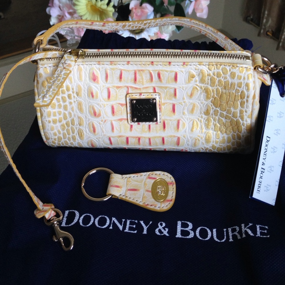 Dooney&Bourke Yellow/orange MINI leather satchel