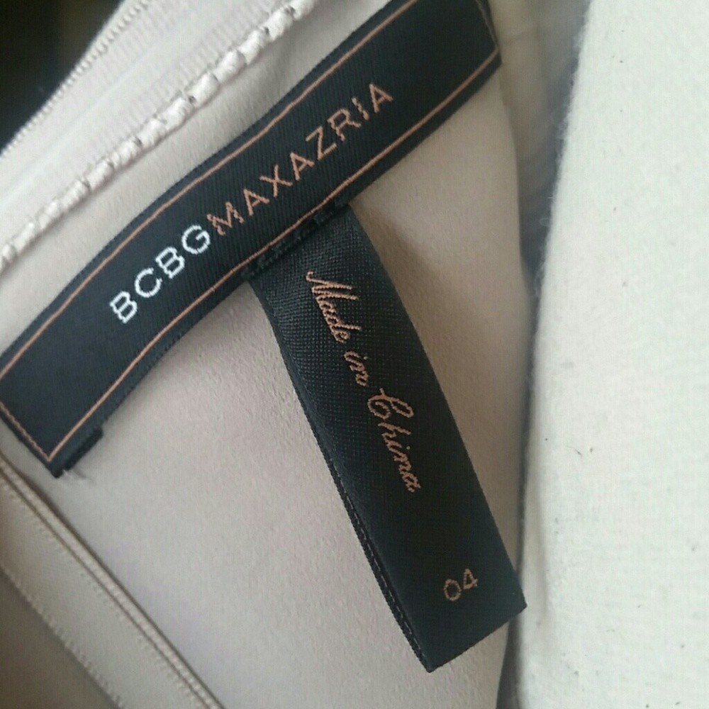 💜BCBG MaxAzria Beige Grace Cocktail Dress - Picture 6 of 8