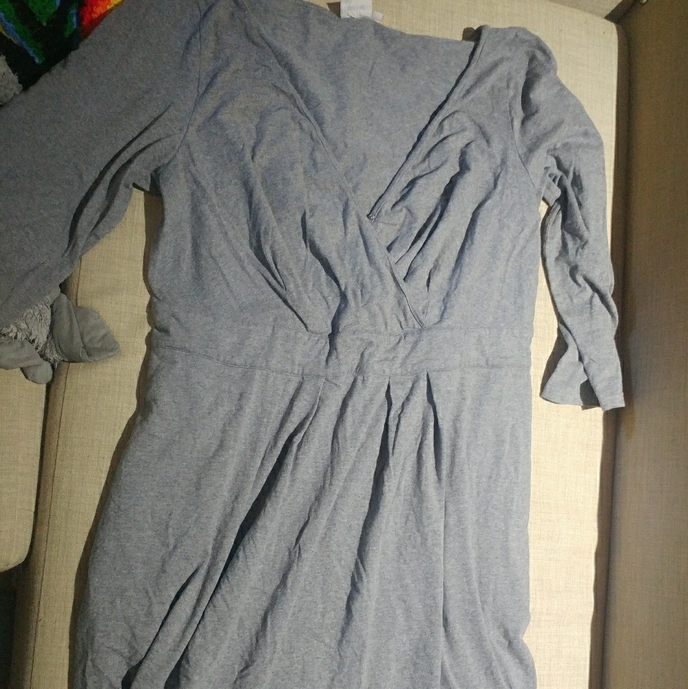 Grey jersey knit dress
