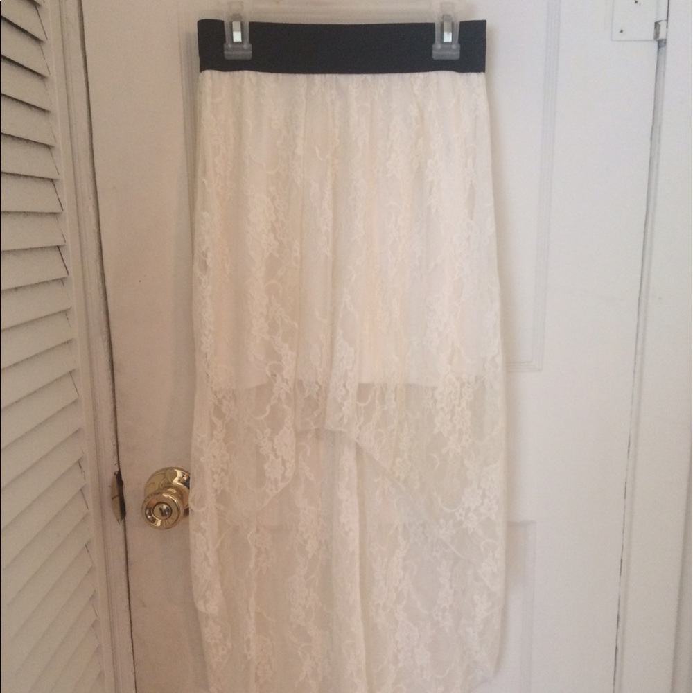High low lace skirt