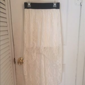 High low lace skirt