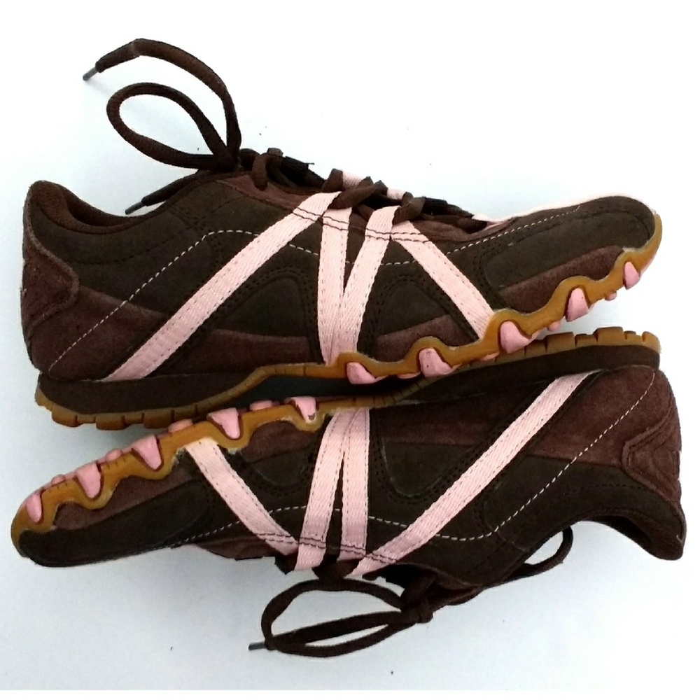 Cute Brown and Pink Tennis Shoes