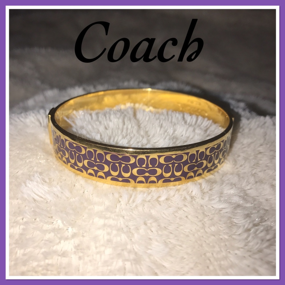 Coach logo bracelet purple