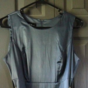 SIlver Blue Gray Cocktail Dress