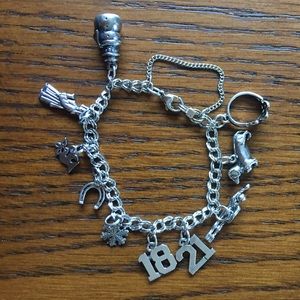 James Avery charm bracelet with 10 charms