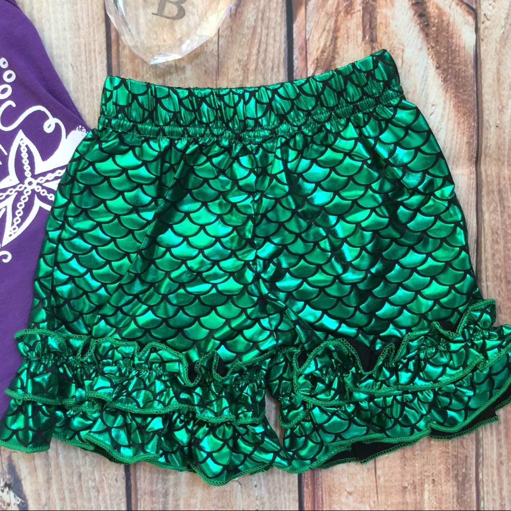 Girls Mermaid Wishes 3pc Outfit - Picture 2 of 3