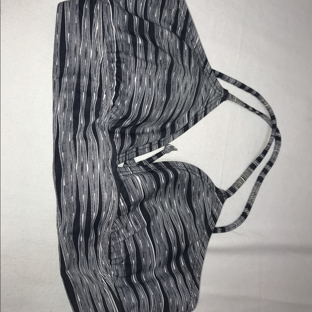 Black and white Athleta bathing top