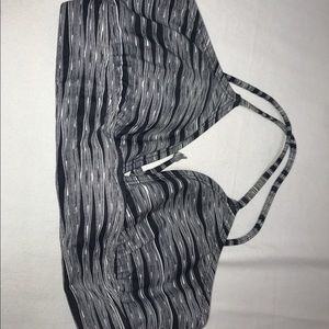 Black and white Athleta bathing top