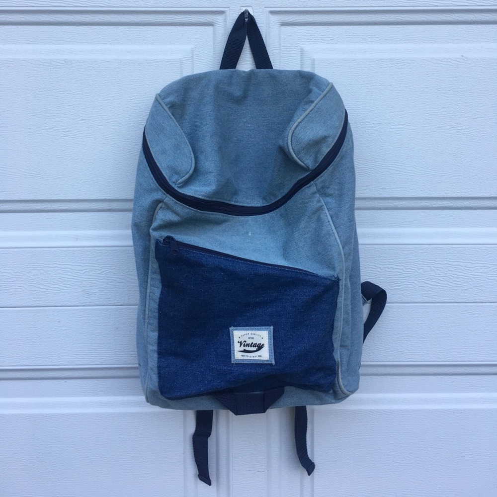 Retro Denim Backpack
