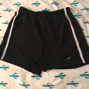 Black and white nike shorts
