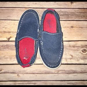 TODDLER BOYS SIZE 11 DENIM SLIP ONS