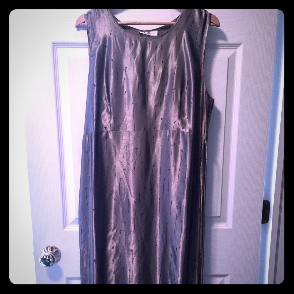 Super Cute Silver Satin Dress 1X by LA Gal 💖✨👗