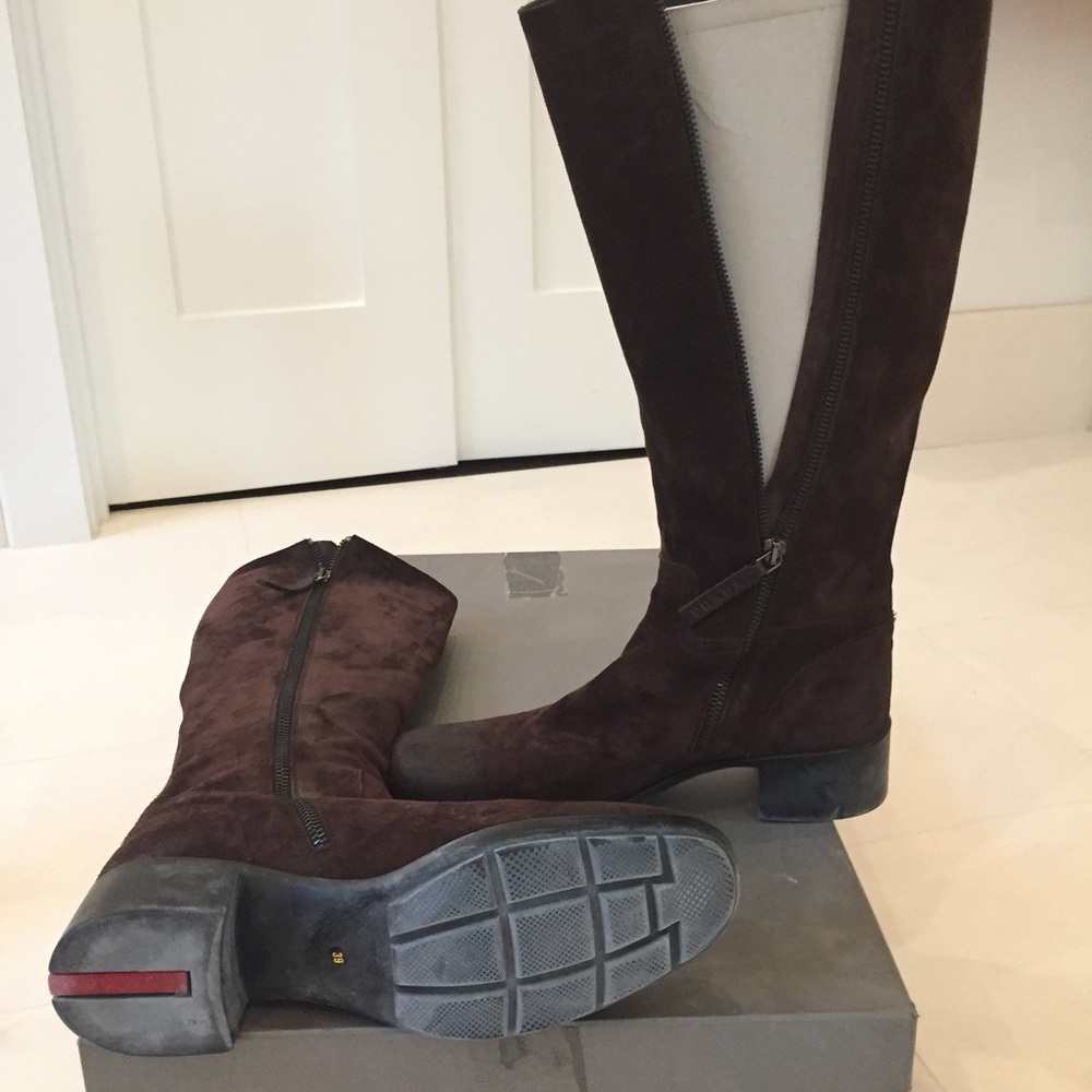Prada Calzature Donna Brown Boots - Picture 2 of 4