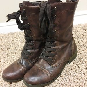 Target Mossimo Cognac Combat Boots