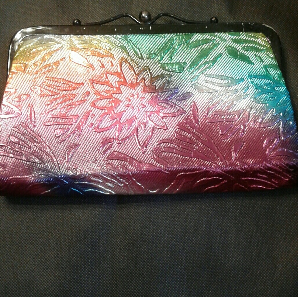 ♡SALE♡Pre-loved colorful clutch purse
