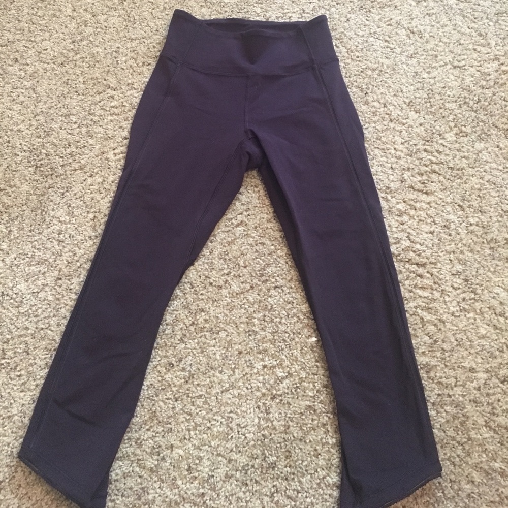 Dark Purple Lululemon Deep Breath Crop Mesh Pants