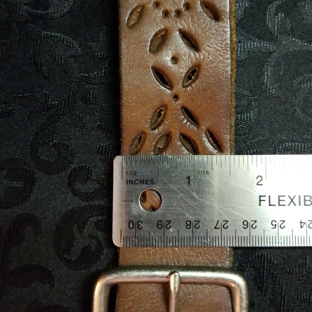 Genuine leather brown belt - Picture 5 of 7