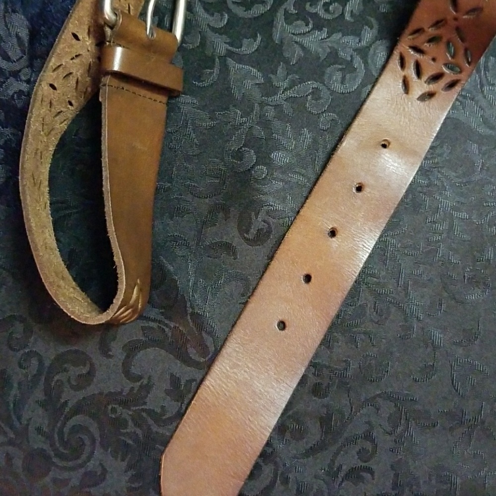 Genuine leather brown belt - Picture 7 of 7