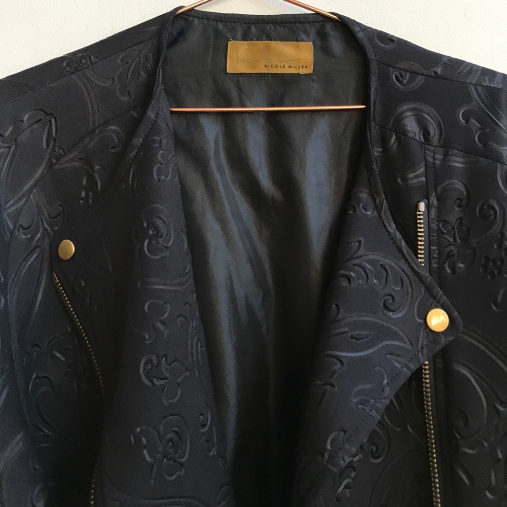 Nicole Miller neoprene hot stamped jacket - Picture 2 of 4