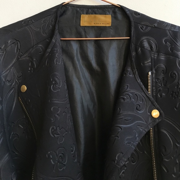 Nicole Miller neoprene hot stamped jacket - Picture 2 of 4