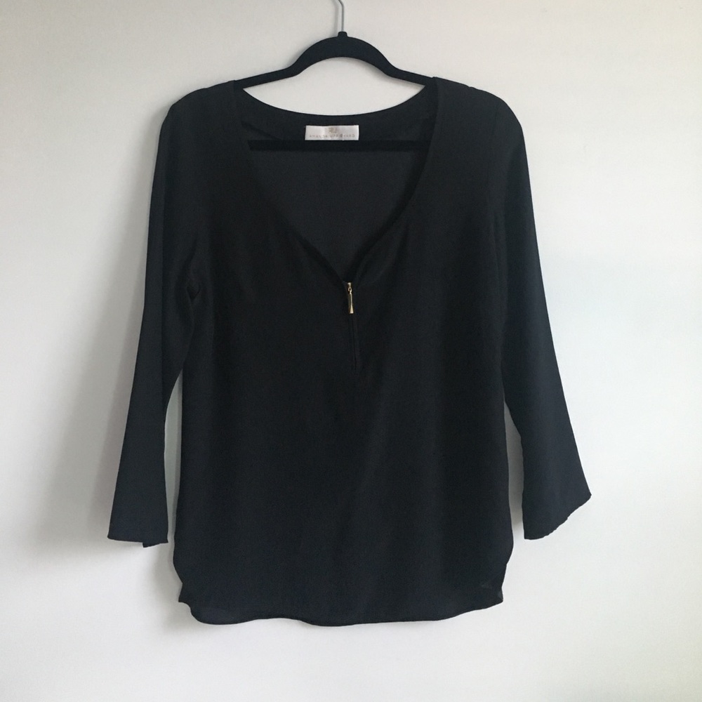 Amanda Uprichard black silk top