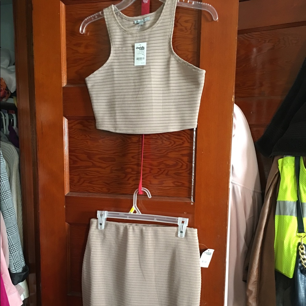 Crop top and skirt set