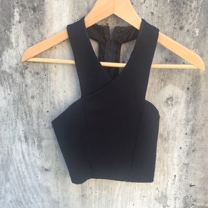 Black racer back tank
