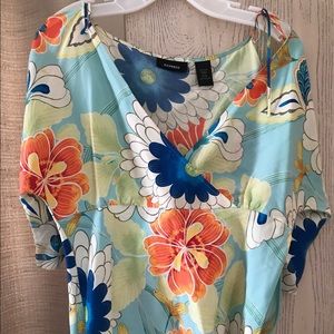 Cute silky tropical floral Express shirt