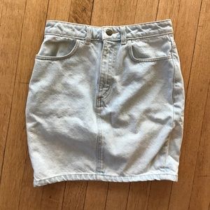 AMERICAN APPAREL denim high-waisted mini skirt