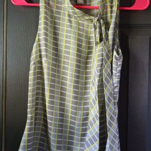Asymmetrical Tie Sleeveless Blouse