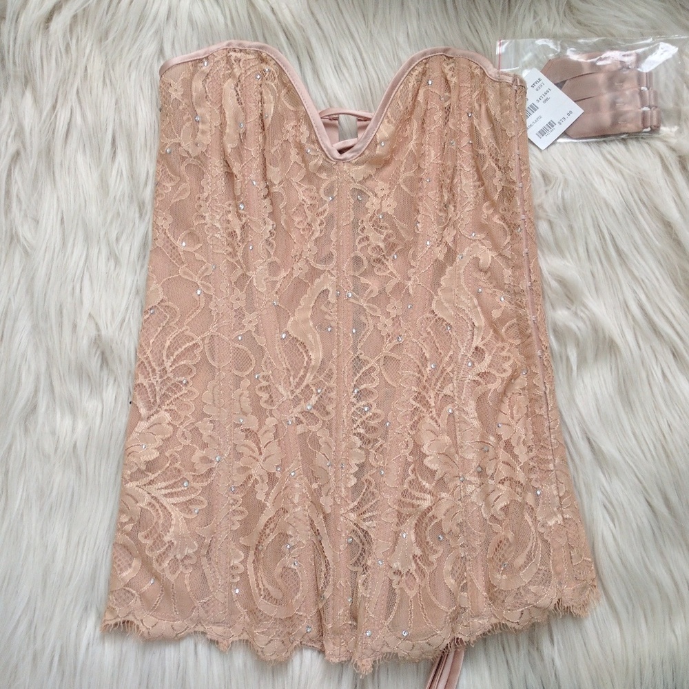 Covered in diamonds lace corset