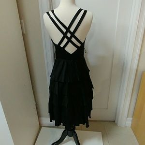 Betsey Johnson Black crisscrossed dress medium