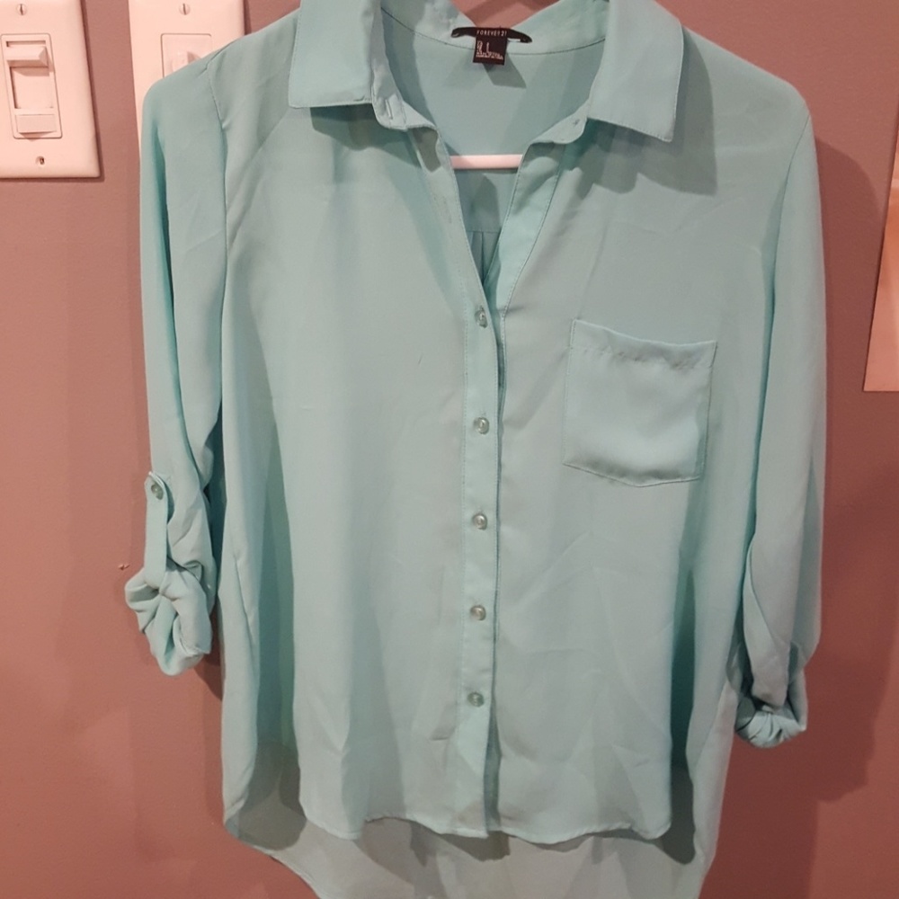 Mint Green Blouse