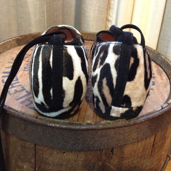 J. Crew Collection Calf Hair Lace Up Flats - Picture 7 of 8